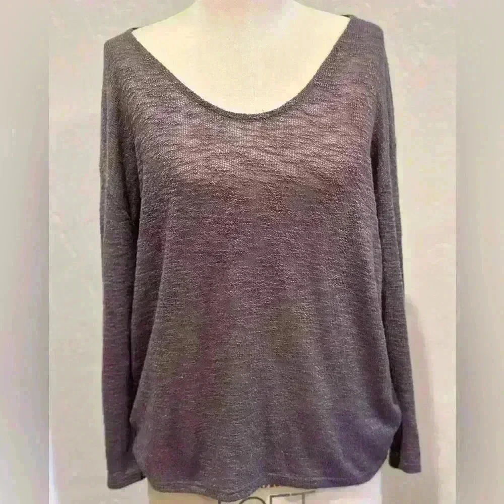 Madeline Sparklestein‎ Brown Knit Lightweight Sweater Sz M